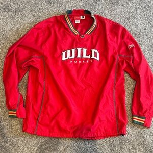 Reebok Red Minnesota Wild Pullover windbreaker